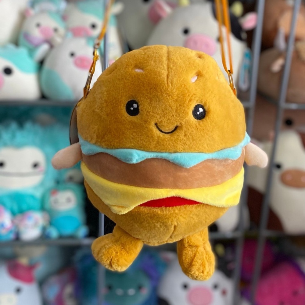 Cheeseburger Plush Crossbody Bag BNWT Chasing Rainbows Accessories